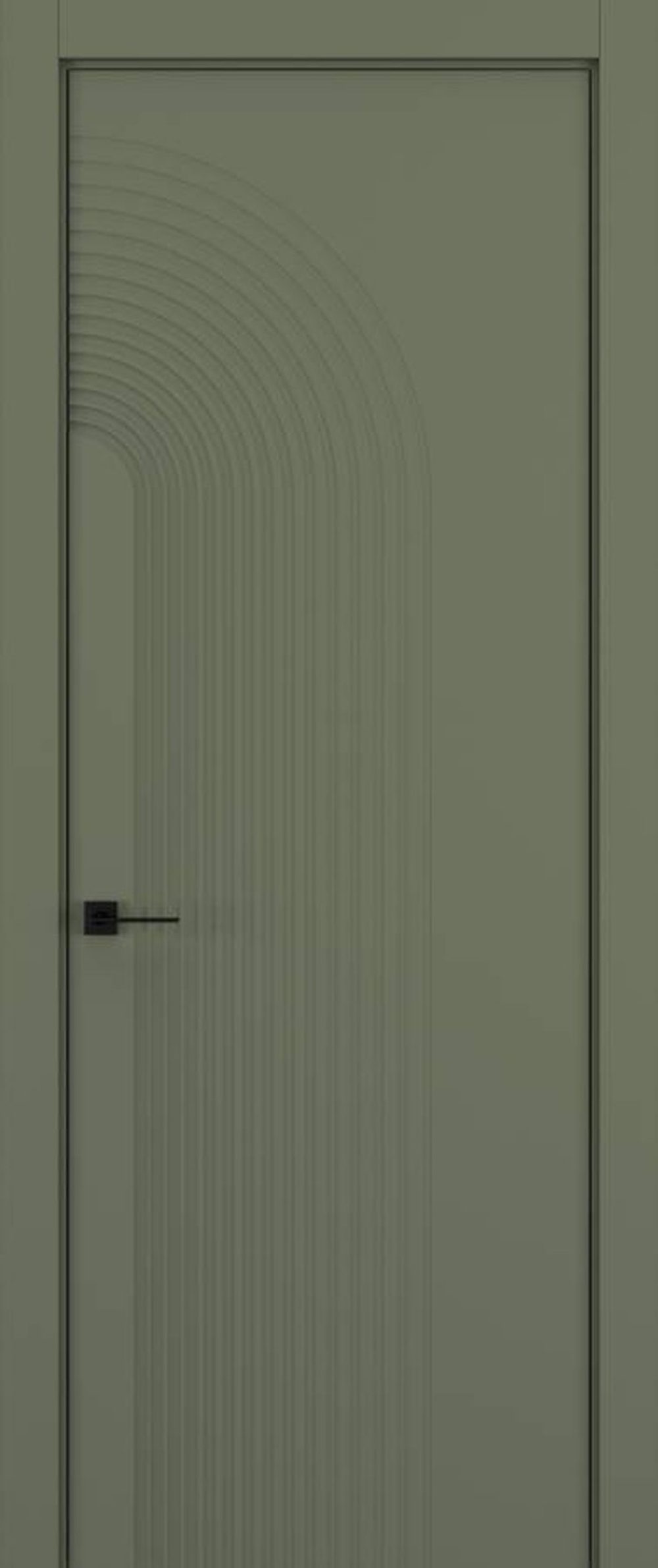 Дверь HAUSDOORS коллекции АТМОСФЕРА, модель 4, матовая эмаль Оливковый — салон BAKUN DOORS в Новосибирске