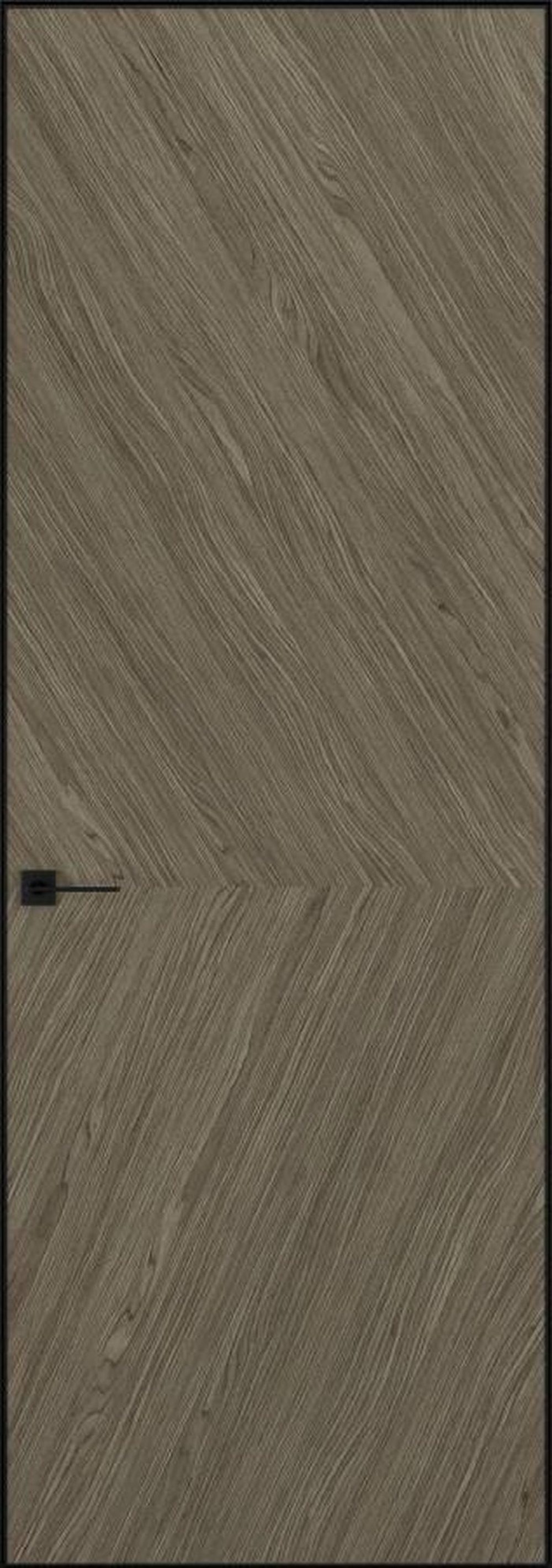 Дверь HAUSDOORS коллекции СИБИРЬ, модель 5, натуральный шпон Бриз с диагональным набором