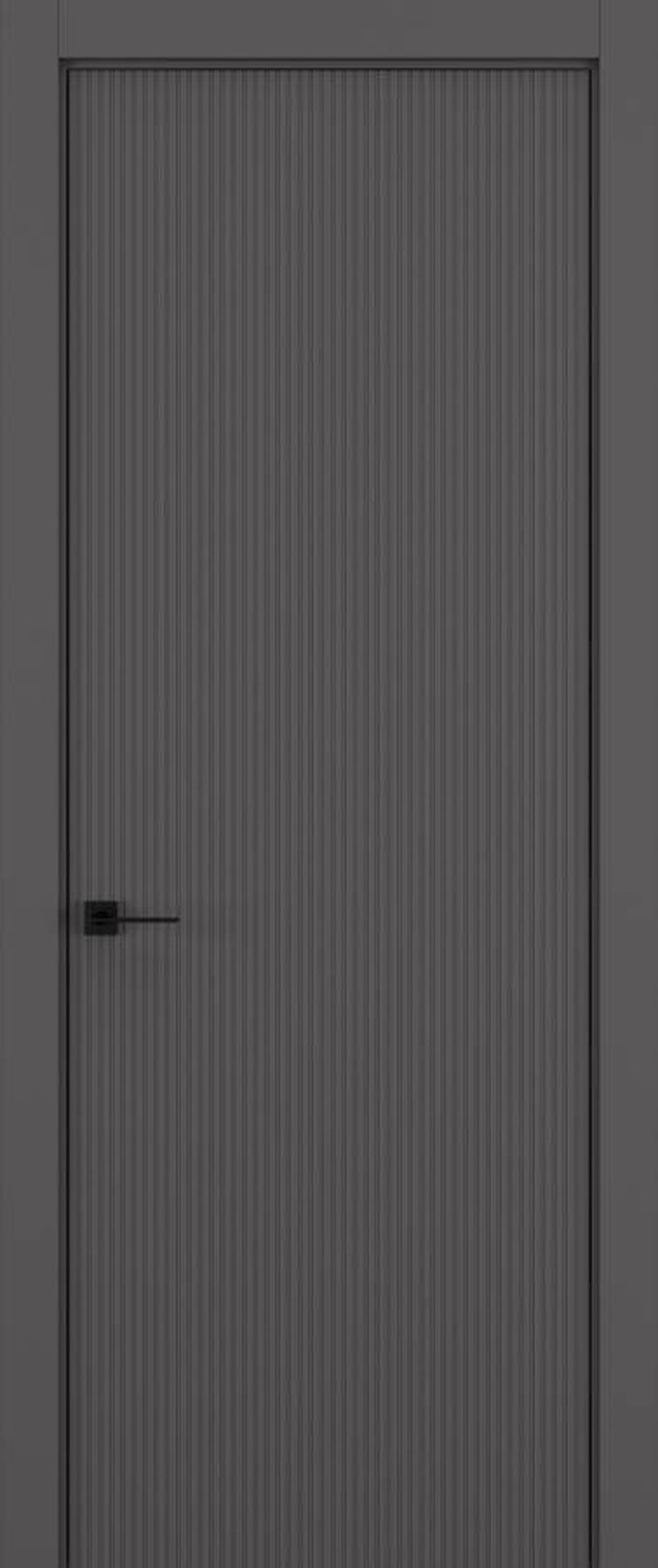Дверь HAUSDOORS коллекции ВЕРТИКАЛЬ, модель 1, матовая эмаль Антрацит — BAKUN DOORS, Новосибирск