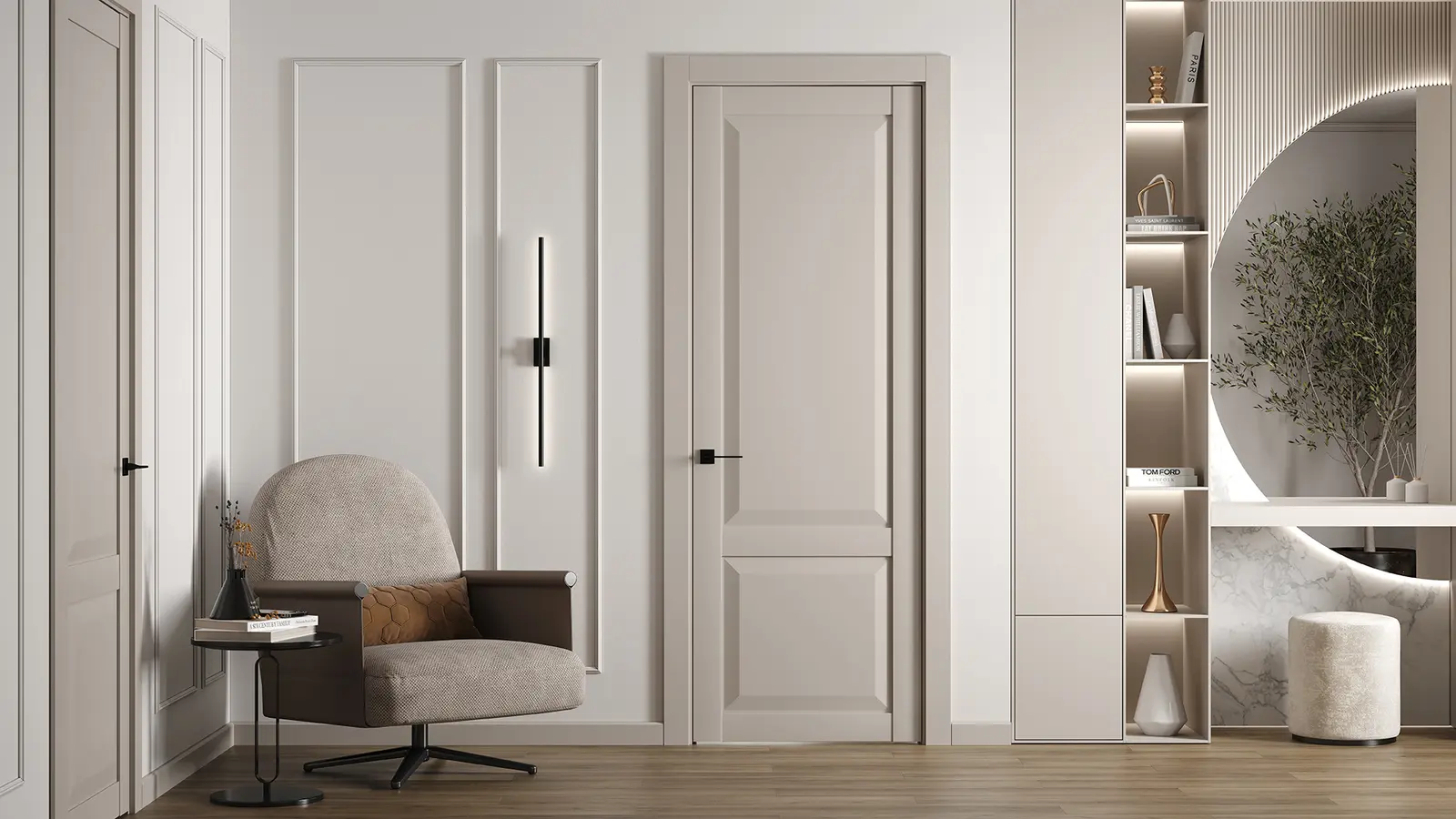 HAUSDOORS Новая классика 3 в интерьере — визуализация фабрики