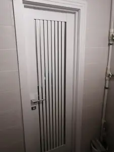 Дверь Aurum Doors «Никель», Ni 4 · Аляска — живое фото модели; салон BAKUN DOORS, Новосибирск