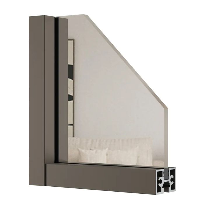 Алюминиевый профиль перегородки HAUSDOORS, шампань
