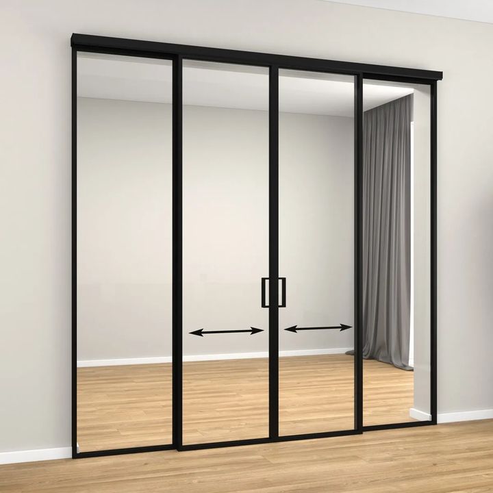 Перегородка HAUSDOORS «Классик»: четыре полотна перед проёмом