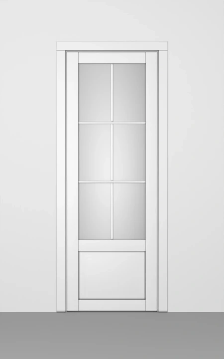 3D-модель двери HAUSDOORS Новая классика 6, стекло матовое с двух сторон