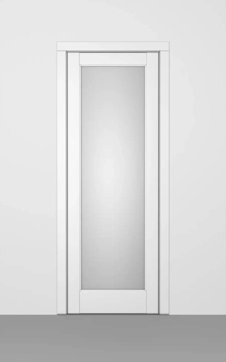 3D-модель двери HAUSDOORS Современная классика 3, стекло матовое с двух сторон
