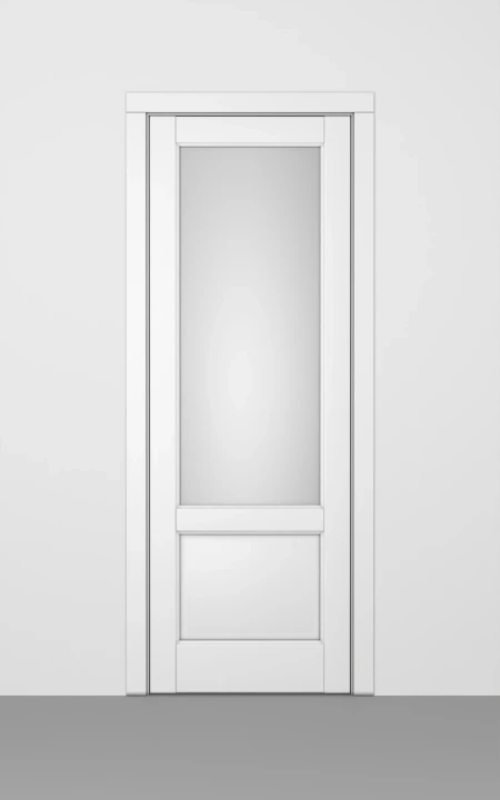 3D-модель двери HAUSDOORS Современная классика 4, стекло просветлённое